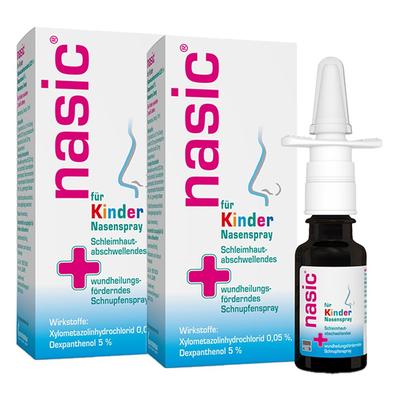 2er Set nasic für Kinder Nasenspray 2x10 ml