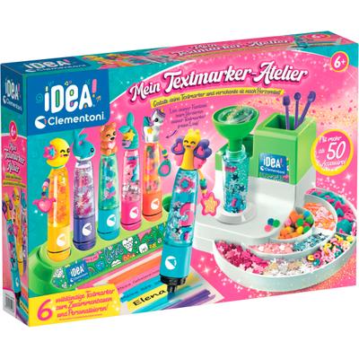 Kreativset CLEMENTONI "Idea, Mein Textmarker-Atelier", bunt, Kreativsets, Kinder, Kunststoff, Made in Europe