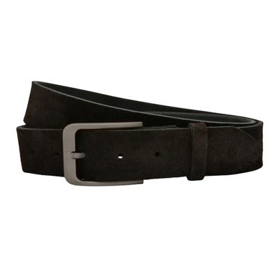 Ledergürtel ANNAMATONI "AnnaMatoni Herren Ledergürtel Zeitloses Design Gürtel 3,5cm", Herren, Gr. TW90 - 105cm Gesamtlänge, schwarz (mokka 690), 100% Leder, Gürtel Ledergürtel