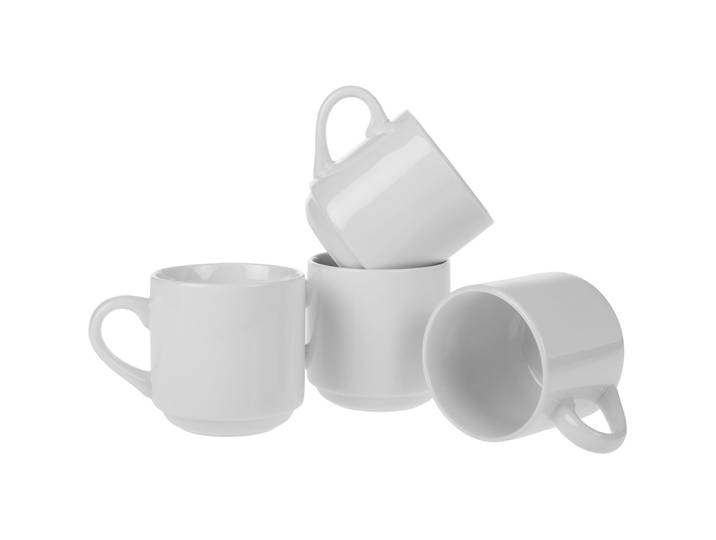 Kaffeetassen-Set COCON Weiss Porzellan H 9 cm 320 ml - Kaffeetassen-Set