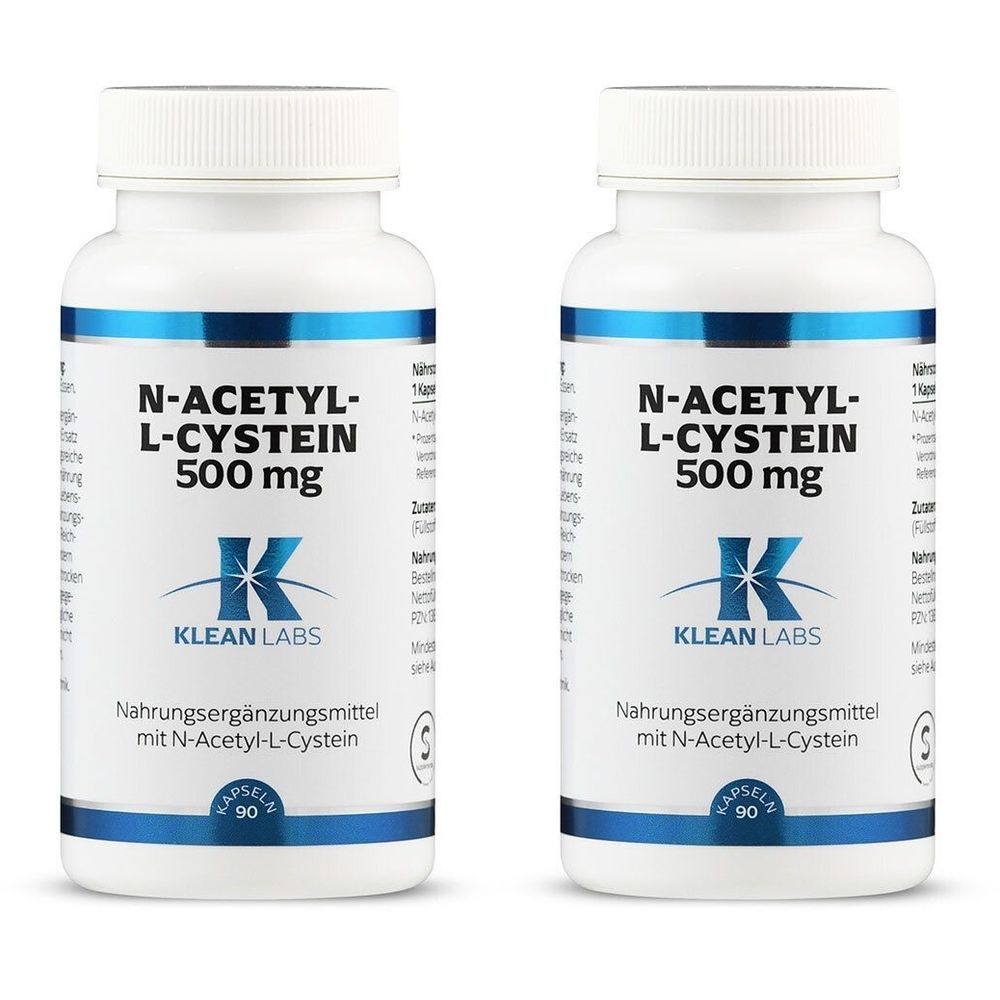 N-ACETYL-L-Cystein 500 mg Klean Labs Kapseln 2x 2x90 St