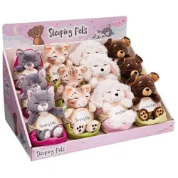 NICI Kuscheltier Sleeping Pets Display GREEN (29 cm)