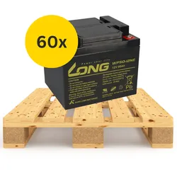 60x Kung Long WP50-12NE 12V 50Ah AGM Akku – Palette