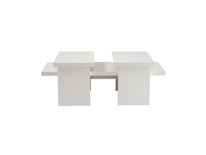 Table basse gigogne (3 pièces) décor bois blanc