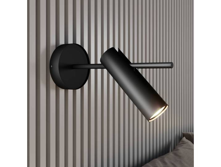 Wandspot Leda 1, einflammig, schwarz SIGMA, dimmbar, schwarz, für Wohn- / Esszimmer, Metall, Modern