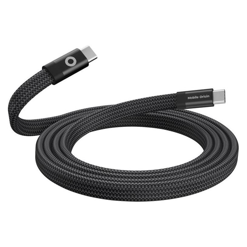 Mobile Origin Magnetic Flat Patented OriginalCable USB-C to USB-C - 1m - Black (1 m, USB 2.0) (MCF-USBC-1M-BLK)