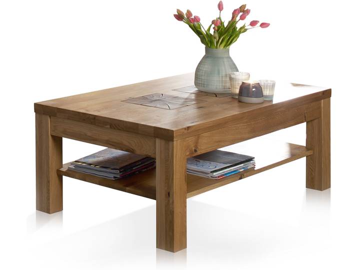 WINSTON Couchtisch, Material Massivholz, Wildeiche mit