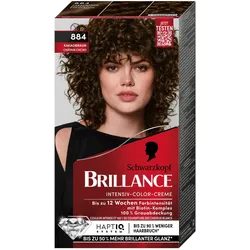 2x Schwarzkopf, Haarfarbe, Haarcoloration Brillance 884 Chocolate Denim (884 Kakaobraun)
