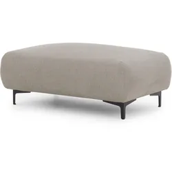 POLSTERHOCKER Cardea in Bubble-Optik aus weichem Taupe Strukturstoff mit hohem Sitzkomfort