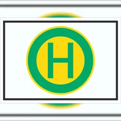 HB-Druck Schild Haltestelle Symbol A2 Rückseite selbstklebend