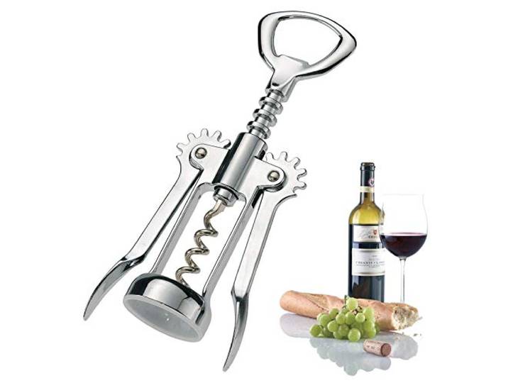 Westmark Kurkentrekker met hefboomwerking, met flesopener en open spiraal, staal, verchroomd, 60202270