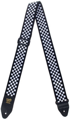 Ernie Ball E-Guitar Strap Black/White Schwarz