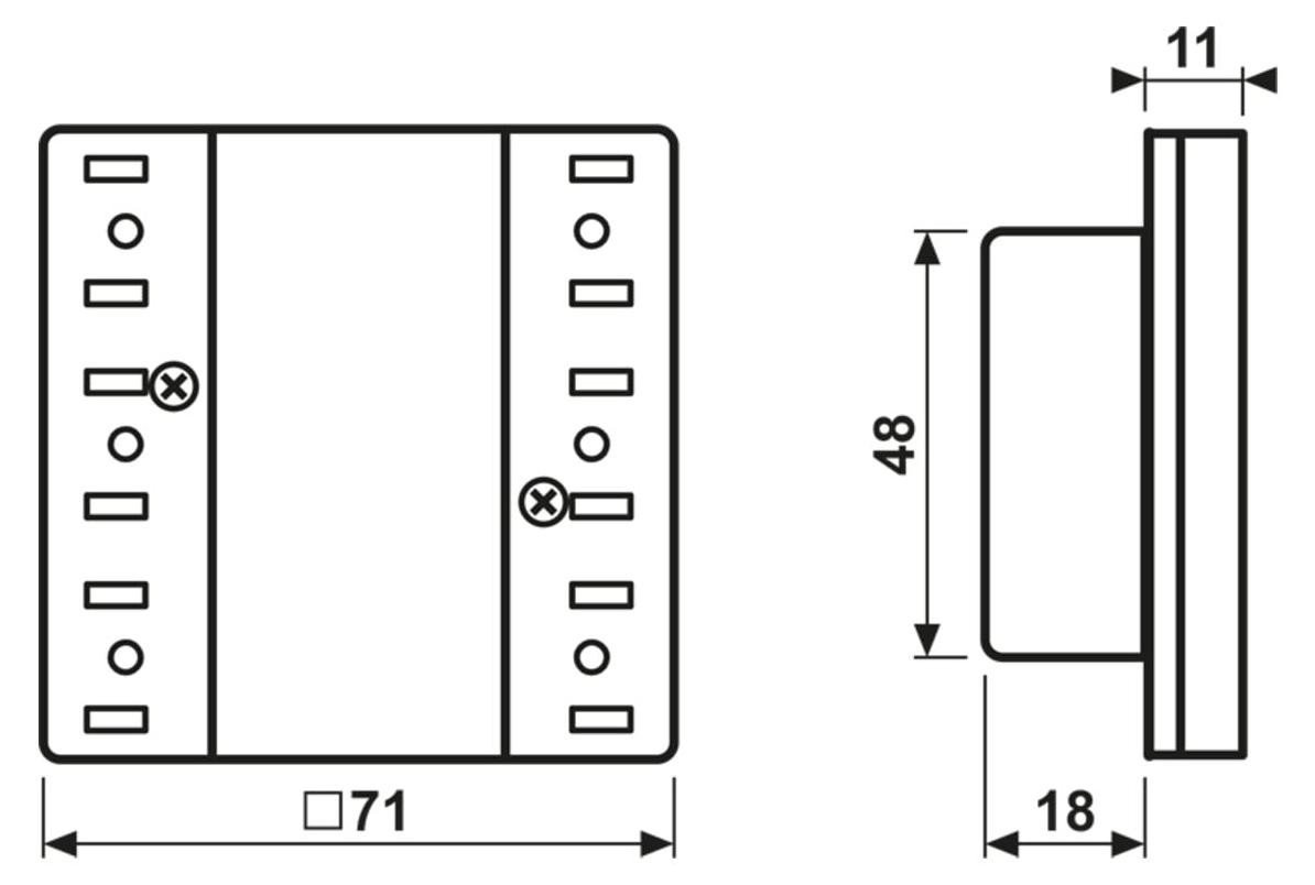 Jung KNX Aanraaksensor-module LS5071TSM, standaard, 1-voudig