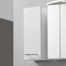 Badezimmer Hängeschrank in Weiß Hochglanz 25 cm