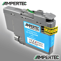 Ampertec Tinte kompatibel mit Brother LC-427XLC cyan