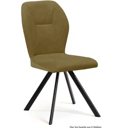 ESSZIMMERSTUHL (6er-Set) Delta 51x92x60 Schwarz/Olivgrün