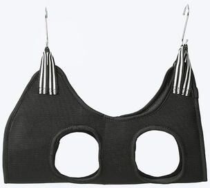Inspire Select Pet Grooming Hammock Harness Suspended Dog & Cat Nail Trimming & Bathing Support Sling black m