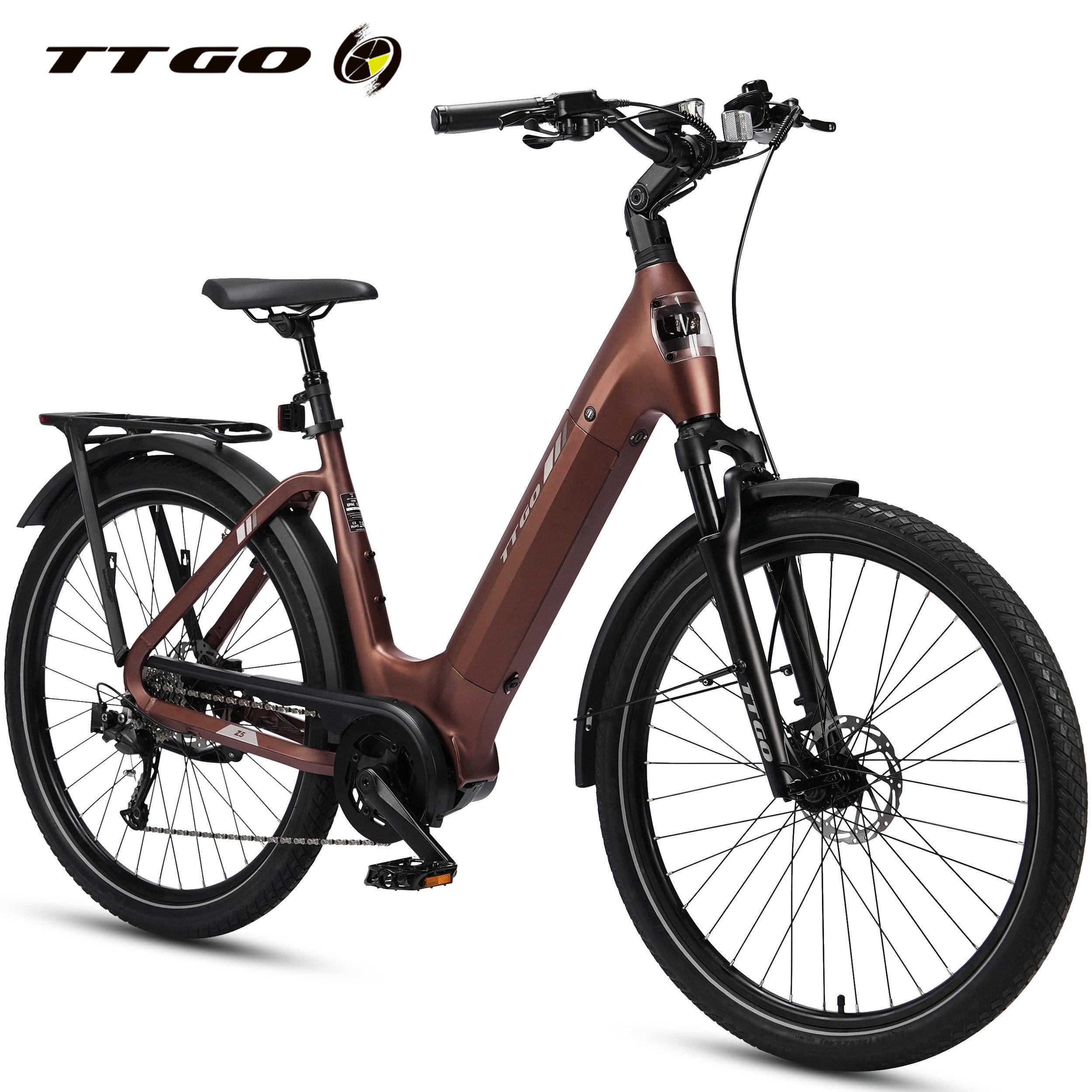 E-Bike Cityrad 28 Zoll, SUV, 75Nm Mittelmotor, 130km, Z5, für Damen und Herren 5 Stufen, Drehmomentsensor, Federsattelstütze, Elektrofahrrad, Pedelec