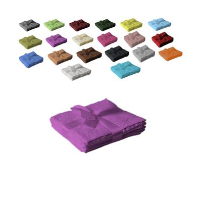 EXKLUSIV HEIMTEXTIL Seiftuch 4er Set 30 x 30 cm Lila