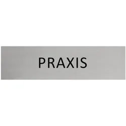 CombiCraft Aluminium Türschild Praxis 165x45mm mit 3M-Tape zur Befestigung, einfache Kennzeichnung von Räumen und Bereichen