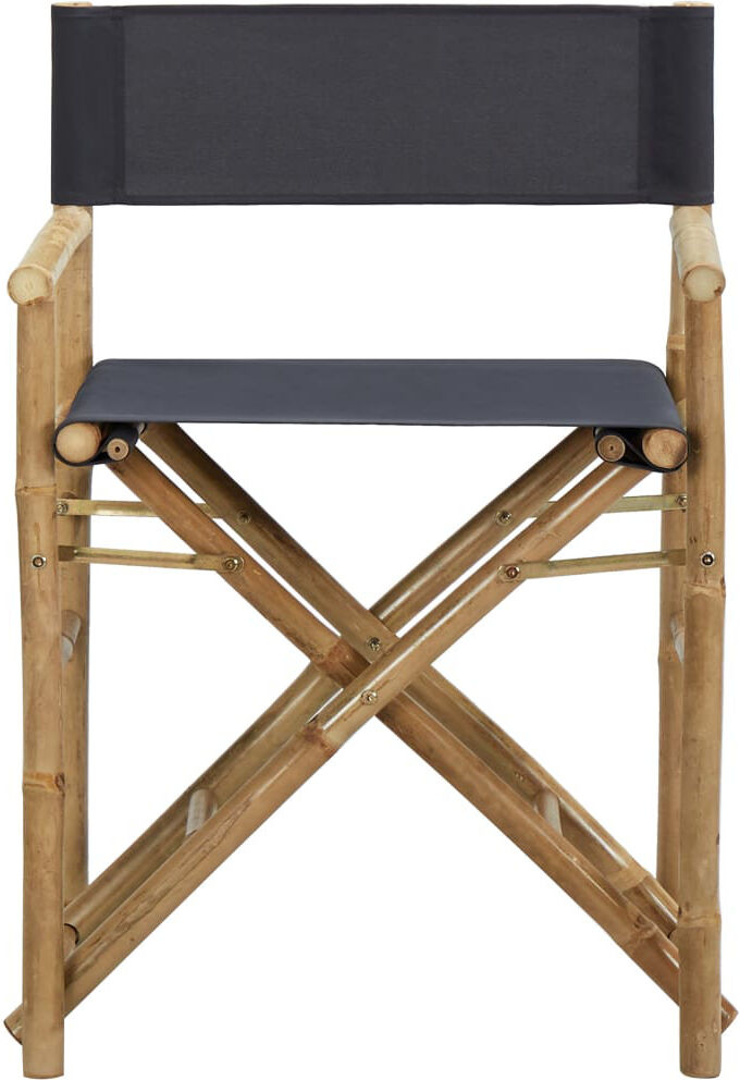 Alpen Home Gallatin Folding Director Chair Dark Grey 88cm H X 60cm W X 45cm D
