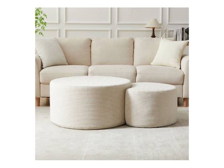 WILLIAMSPACE Couchtisch 2er Set Schaumstoff-Couchtisch – gepolstert, kein Aufbau (2er Set), gepolstert, Schaumstoff, kein Aufbau, vielseitig