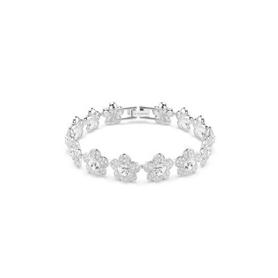 Armkette SWAROVSKI "Schmuck Geschenk Capsule Armband", metallfarben, kristallweiß, kristallweiß, Armbänder, Damen, Metall, Armkette, mit Swarovski Kristall