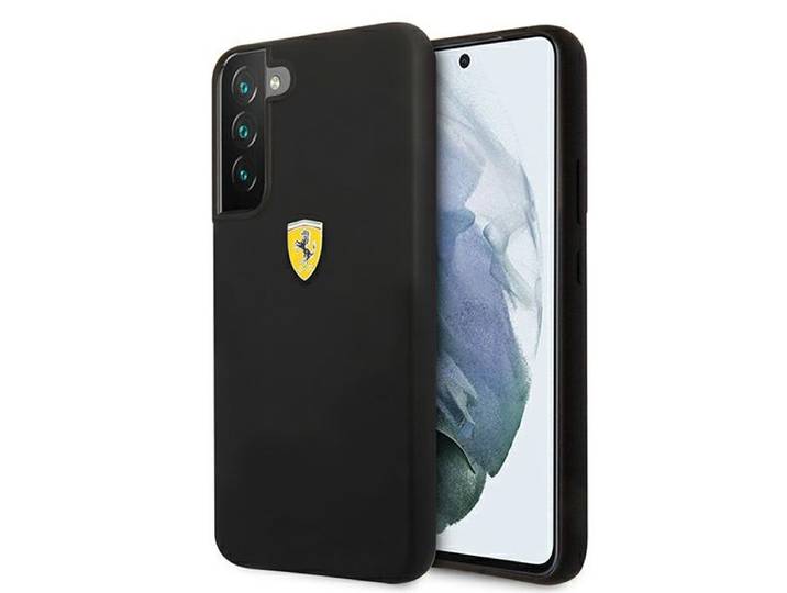 Coque Rigide On Track Silicone Noire Pour Ferrari Fessihcs22mbk S22+ S906