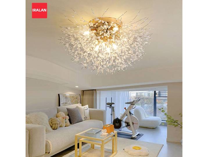 Plafonniers LED pissenlit cristal lampes suspendues plafond intérieur moderne lustres maison hôtel éclairage décoratif Luminaire