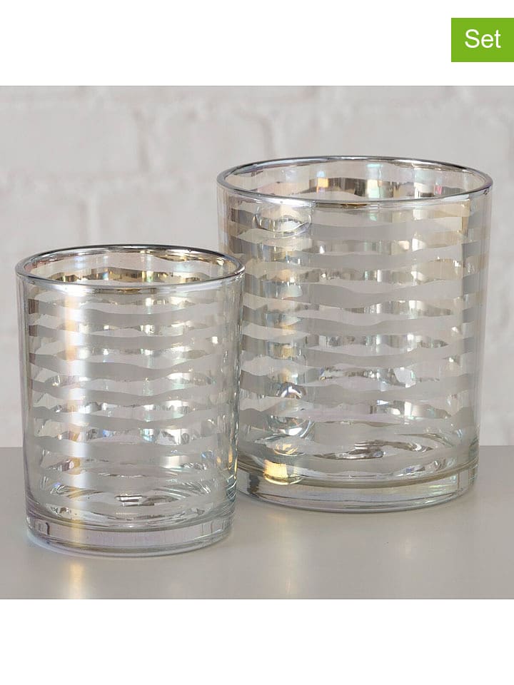 Boltze 2er-Set: Windlichter "Selva" in Transparent - onesize