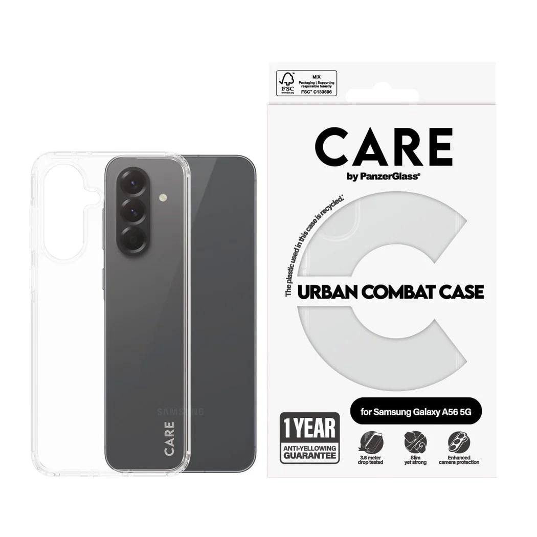 CARE by PanzerGlass Flagship Case Clear Urban Combat mit Clear Frame Galaxy A56 5G