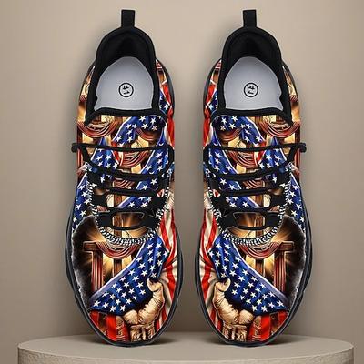 Vereinigte Staaten 250. Jubiläum Männer Patriotische American Flaggen Sneakers Kühnes grafisches Design Leicht Bequem Unabhängigkeitstag Feier Fußbekleidung