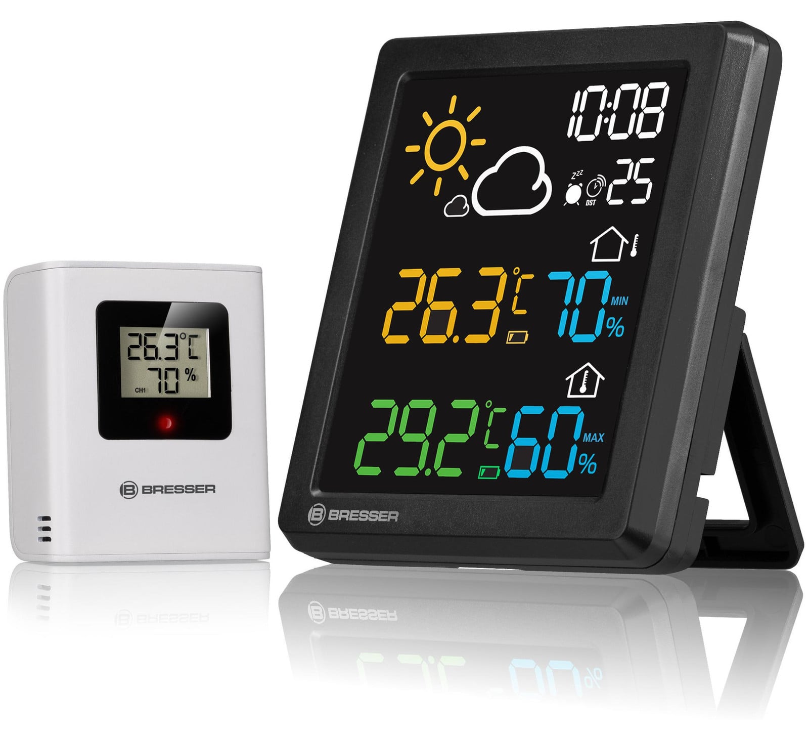 Bresser MeteoCast Pico draadloos weerstation met buitensensor en kleuren display