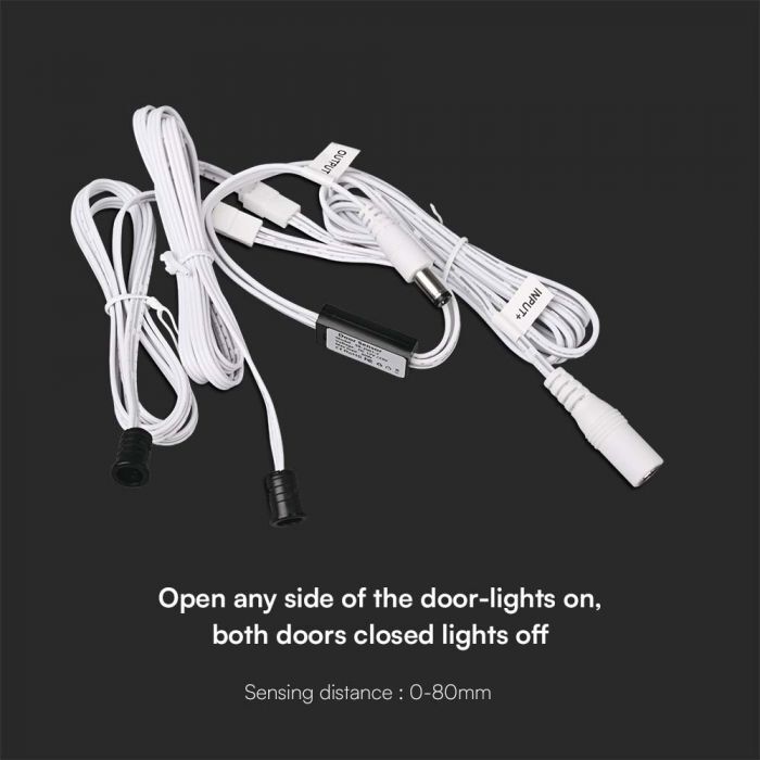 V-Tac Vt-82060 Sensore A Doppia Porta  - Interruttore Fino A 60w Compatibile Con Strip Led - 23457