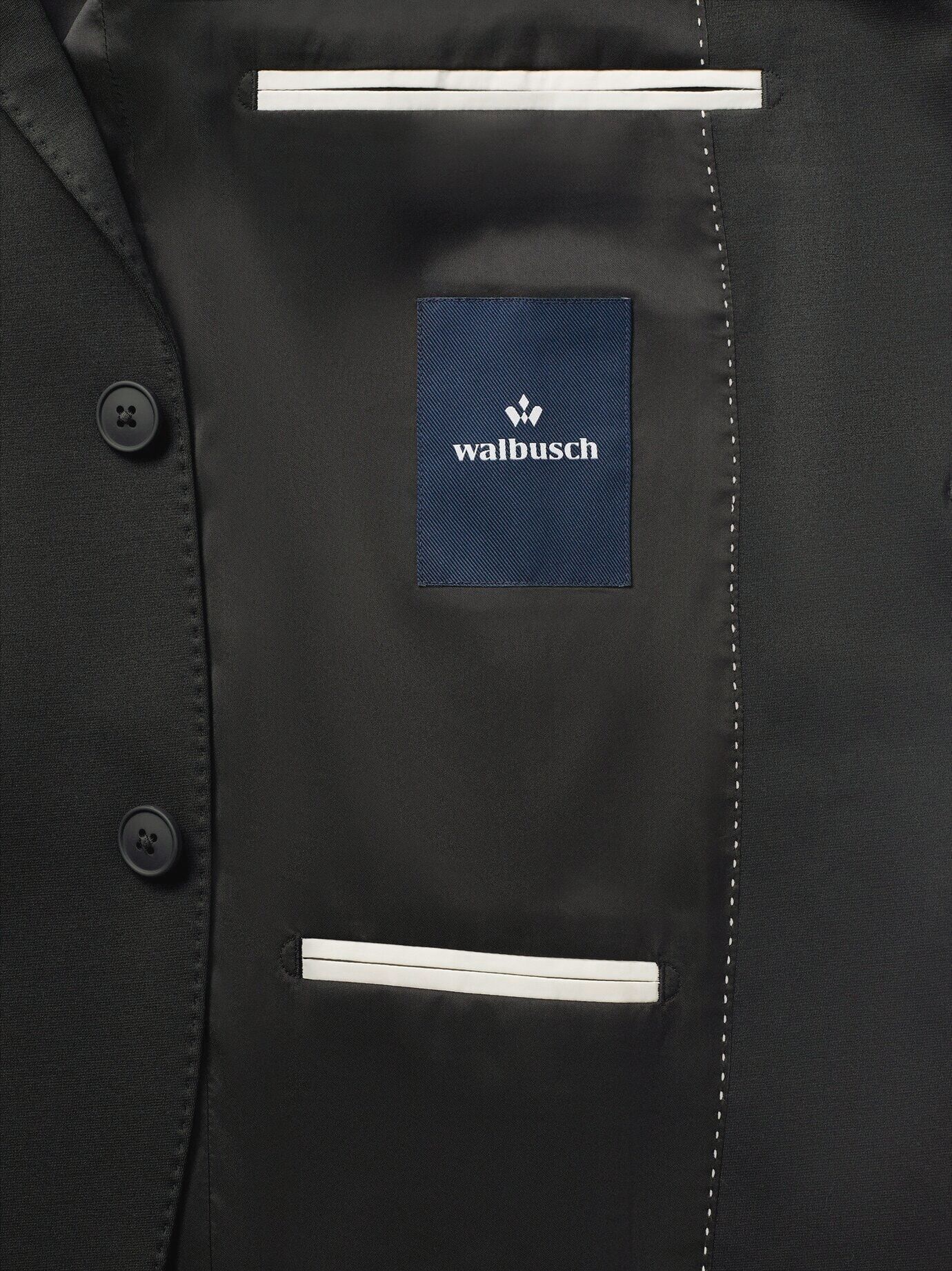 Walbusch Anzug-Sakko aus elast. Material, Regular Fit, Farbe Schwarz, 102, elastisches Obermaterial hochelastisches Innenfutter Herren