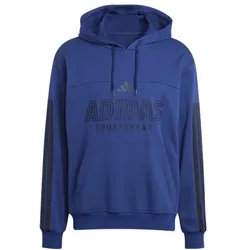 adidas House of Tiro French Terry Hoodie Herren - blau/schwarz -