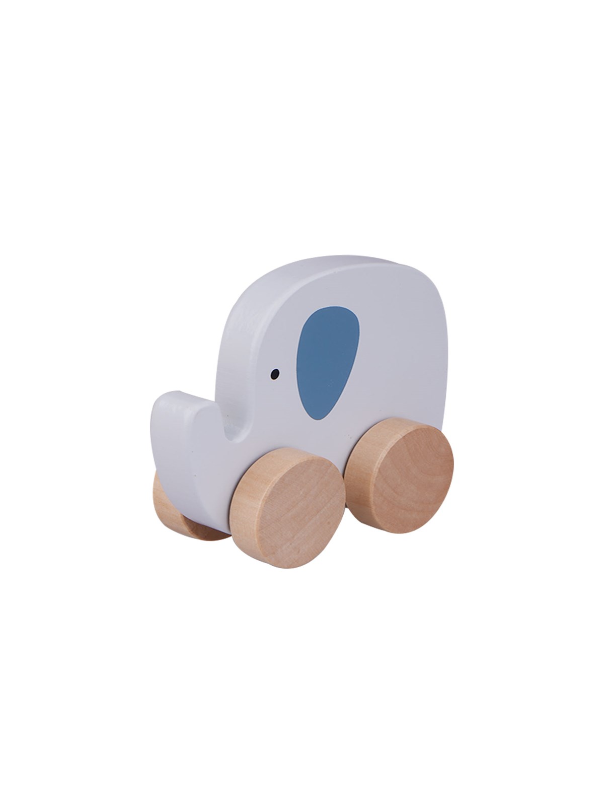 Barbo Baby Wooden Animals On Wheels - Elephant