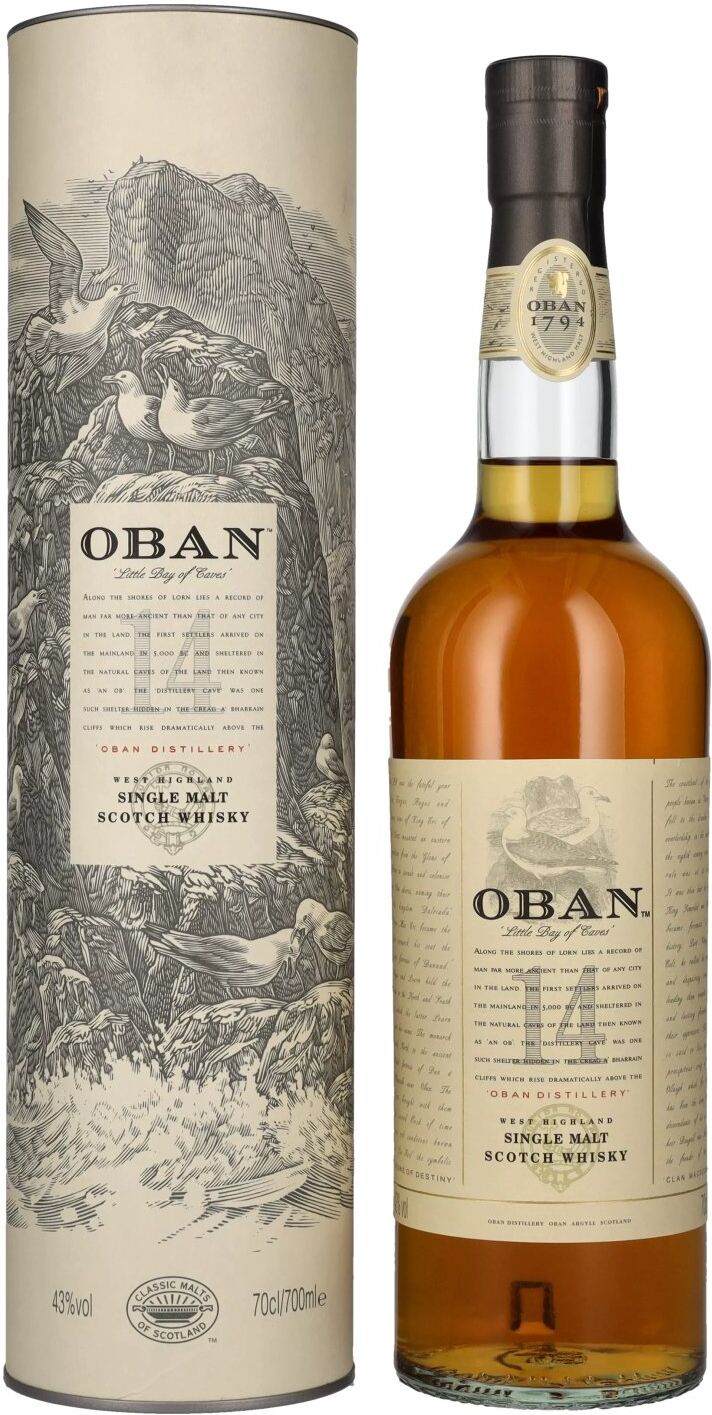 Oban 14 Years Old Single Malt Whisky 43% Vol. 0,7l in Geschenkbox