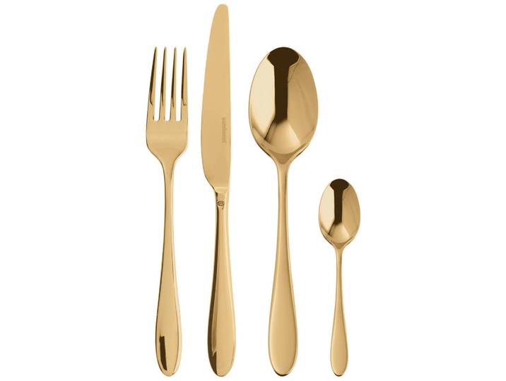 Sambonet Besteck-Set, Goldfarben, Metall, 24-teilig, 31.3x5.2x32.8 cm, DIN EN ISO 14001, DIN EN ISO 50001, DIN EN ISO 9001, Besteck, Besteck-Sets