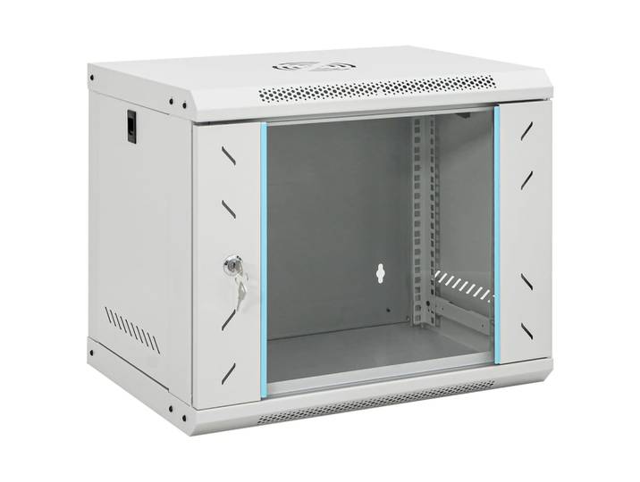 vidaXL 9U Wand-Netzwerkschrank 19 IP20 53x40x45 cm