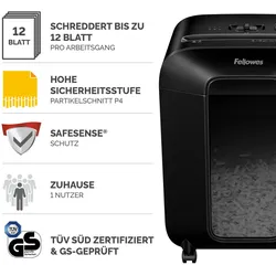Fellowes Powershred LX85 Aktenvernichter mit Partikelschnitt