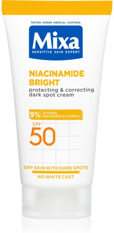 Mixa Niacinamide Bright correcting cream to treat dark spots SPF 50 50 ml