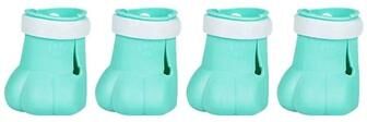 Uplift Essentials 4 Piece Anti Scratch Silicone Cat Paw Boots With Adjustable Straps green l