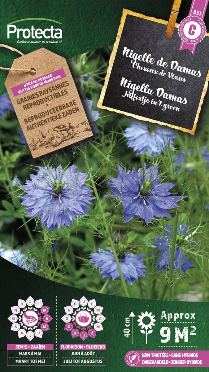Protecta Bloemenzaden Juffertje in 't groen Damas Nigella Damas