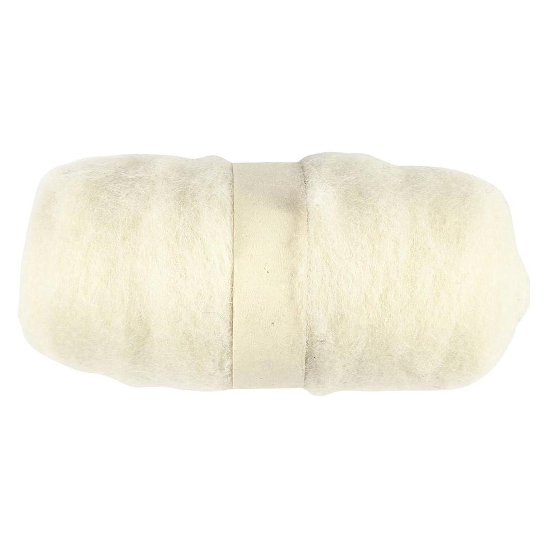 Creativ Company Carded Wool, white, 100 g/ 1 bundle (4513990)