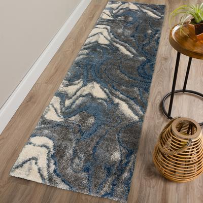 Addison Rugs "Addison Barkley Dynamic Grey Geode 1'8"" x 2'6"" Accent Rug"