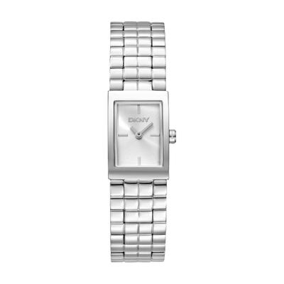 Quarzuhr DKNY "Signature square Watch", silber (silberfarben), Armbanduhren, Damen, Quarzuhr, Armbanduhr, Damenuhr, Edelstahlarmband, analog