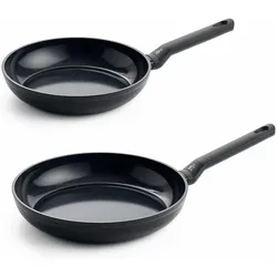BK Easy Induction Ceramic Koekenpannenset - 24 + 28 cm - PFAS-vrij, Pfannenset + Topfset, Schwarz