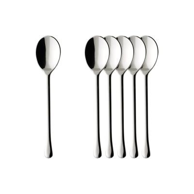 Esslöffel VILLEROY & BOCH "Espressolöffel Udine 10,6 cm 6er Set edelstahl", silber (edelstahl), B:3,5cm L:10,6cm, Esslöffel, Spülmaschinenfest
