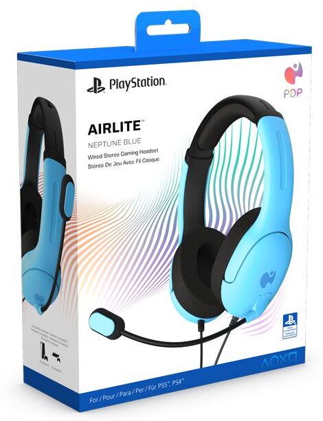 PDP Airlite Kevytrakenteiset PlayStation Pelikuulokkeet - Neptune Blue